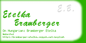 etelka bramberger business card